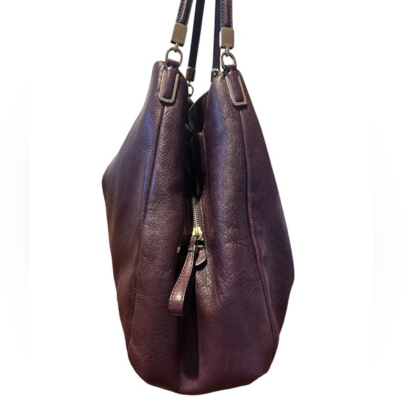 Vintage Coach Madison Phoebe Plum Pebbled Leather Shoulder Bag - Picture 4 of 13